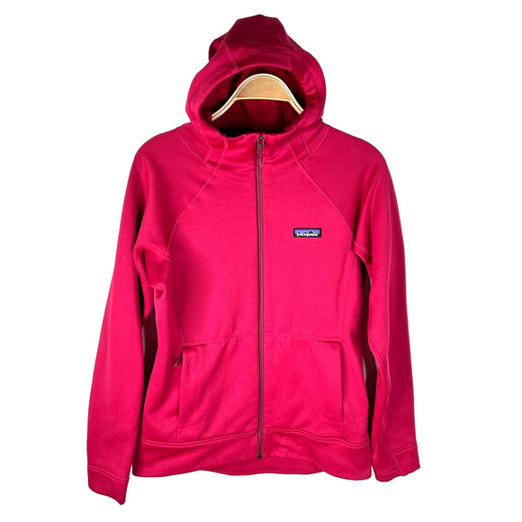 Patagonia Soft Shell Fleece Hooded Fushia PInk Jacket Size S STY 23795‎ - Picture 1 of 9